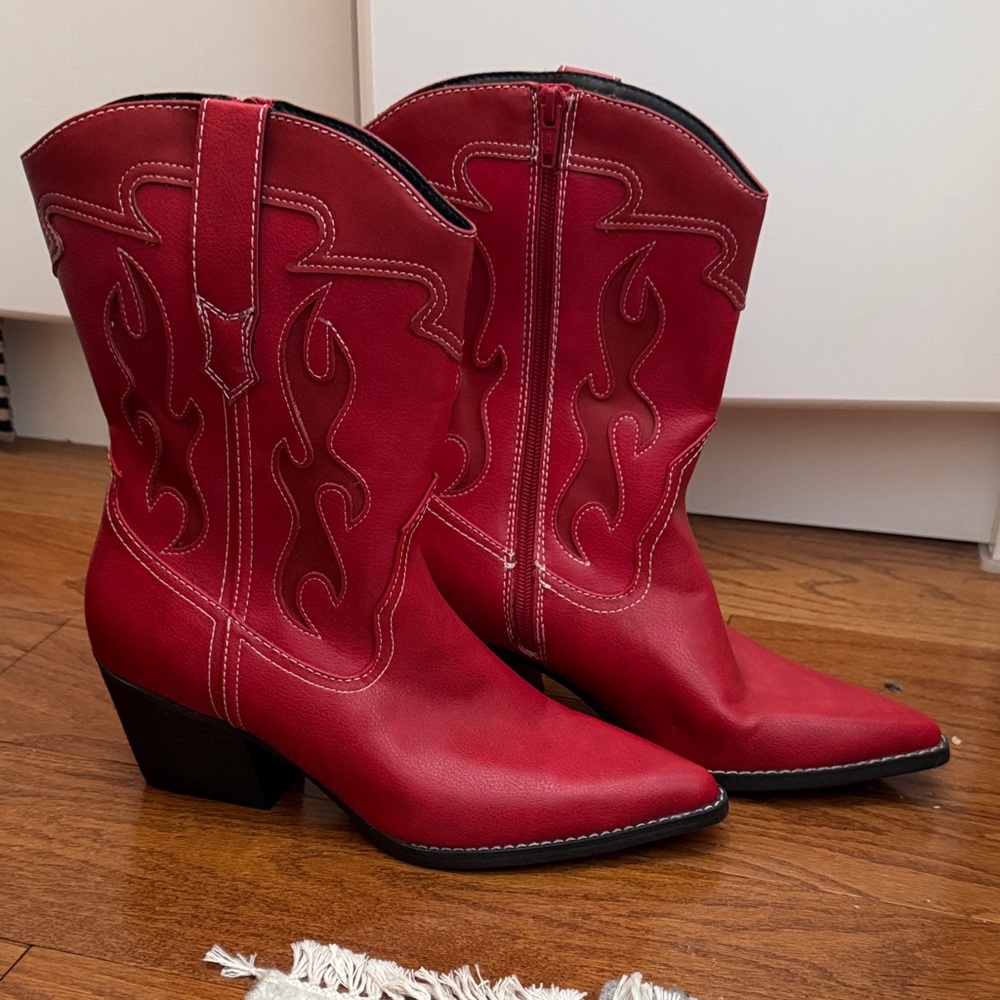 Red Western Cowboy Boots